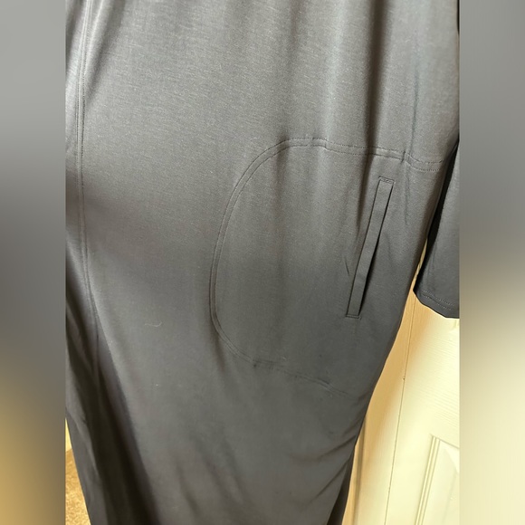 New ATHLETA Modal Full Length Robe Black Long Open Front Pockets S/M NWT $129 - Picture 6 of 16